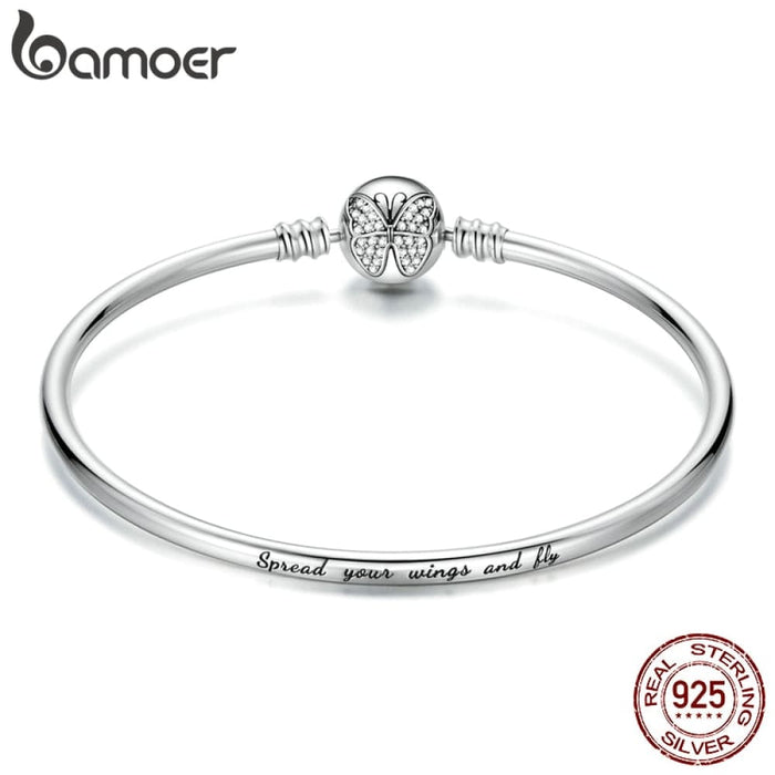 925 Sterling Silver Dazzling Butterfly Basic Bracelet