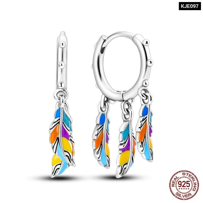 925 Sterling Silver Dream Catcher Earrings For Women