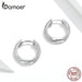 925 Sterling Silver Ear Hoops Luxury Buckles Pave Setting