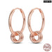 925 Sterling Silver Earrings For Women Luxury Rose Gold