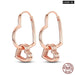 925 Sterling Silver Earrings For Women Luxury Rose Gold