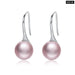 925 Sterling Silver Elegant Round Pure Love Pearl Drop