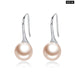 925 Sterling Silver Elegant Round Pure Love Pearl Drop