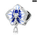 925 Sterling Silver Enamel Iris Hanging Bead Harebells