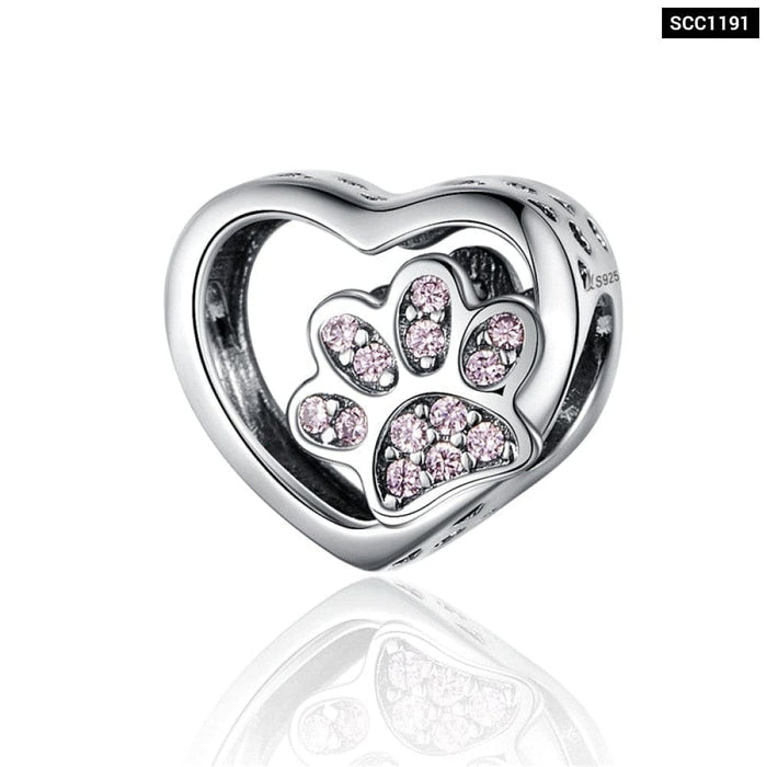 925 Sterling Silver Endless Love Infinity Charms Hearts