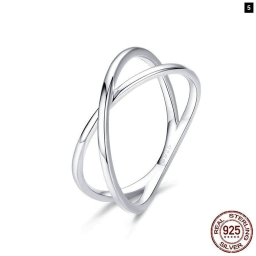 925 Sterling Silver Fashion Cross Double Layer Ring