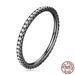 925 Sterling Silver Fashion Cz Stackable Ring Black Gold