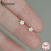 925 Sterling Silver Five-pointed Star Stud Earrings