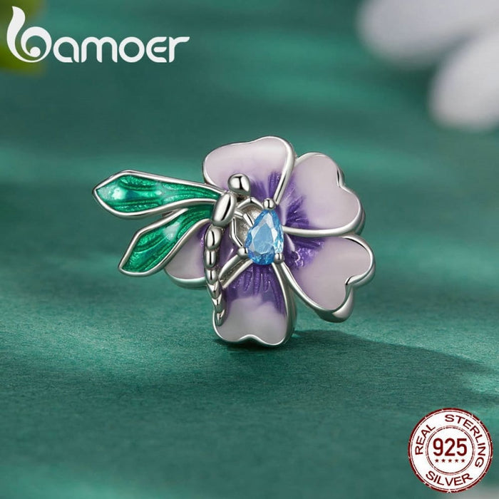 925 Sterling Silver Flower & Bird Bead Butterfly Charms