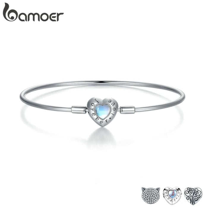 925 Sterling Silver Forever Love Bright Heart Charms