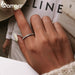 925 Sterling Silver Forever Love Heart Finger Ring