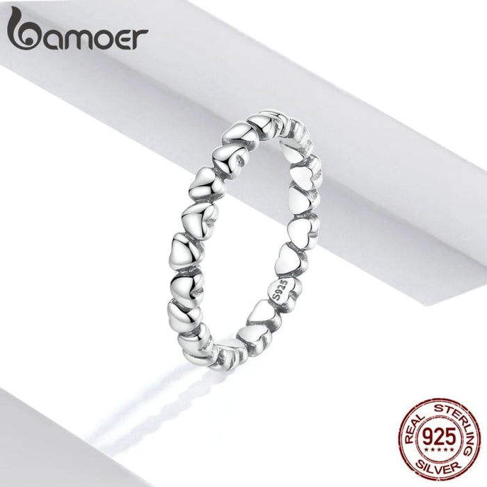 925 Sterling Silver Forever Love Heart Finger Ring