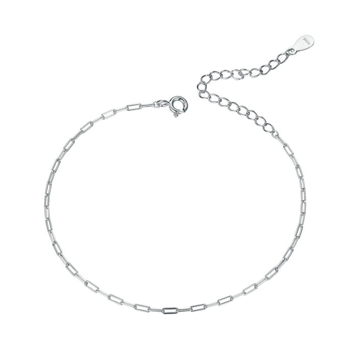 925 Sterling Silver Gold Basic Hollow Link Bracelet