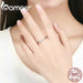 925 Sterling Silver Heart Clear Cz Simple Finger Rings