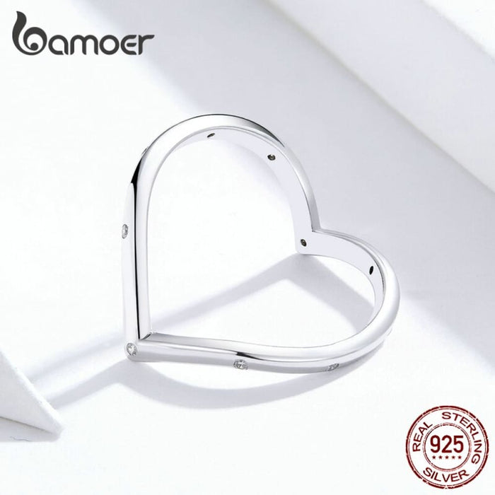 925 Sterling Silver Heart Finger Rings For Women