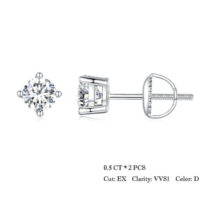 925 Sterling Silver Heart Prong 2ctw d Vvs1 Lab Diamonds