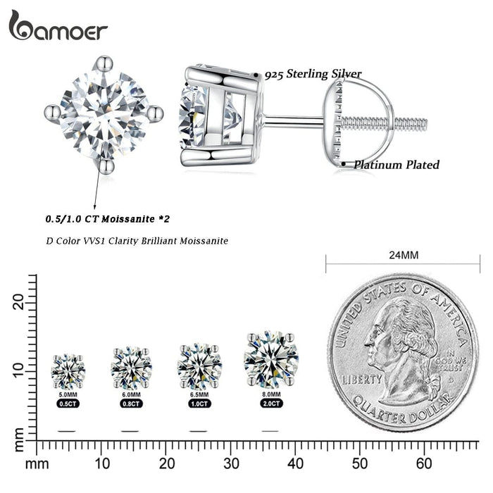 925 Sterling Silver Heart Prong 2ctw d Vvs1 Lab Diamonds