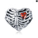 925 Sterling Silver Heart-shape Collection Charms Cat Love