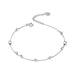 925 Sterling Silver Heart And Star Beads Chain Bracelet