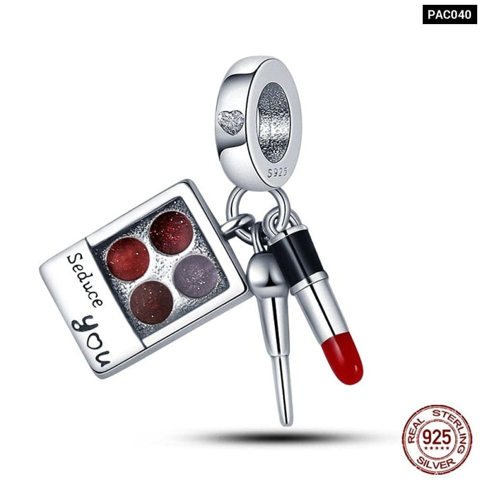 925 Sterling Silver High Heels Lipstick Camera Life Series