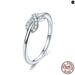 925 Sterling Silver Infinity Love Infinite Clear Cz Rings