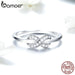 925 Sterling Silver Infinity Love Infinite Clear Cz Rings