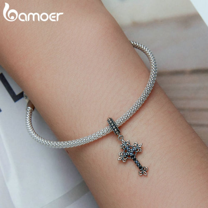 925 Sterling Silver Jesus & Cross Pendant Fit Women Diy