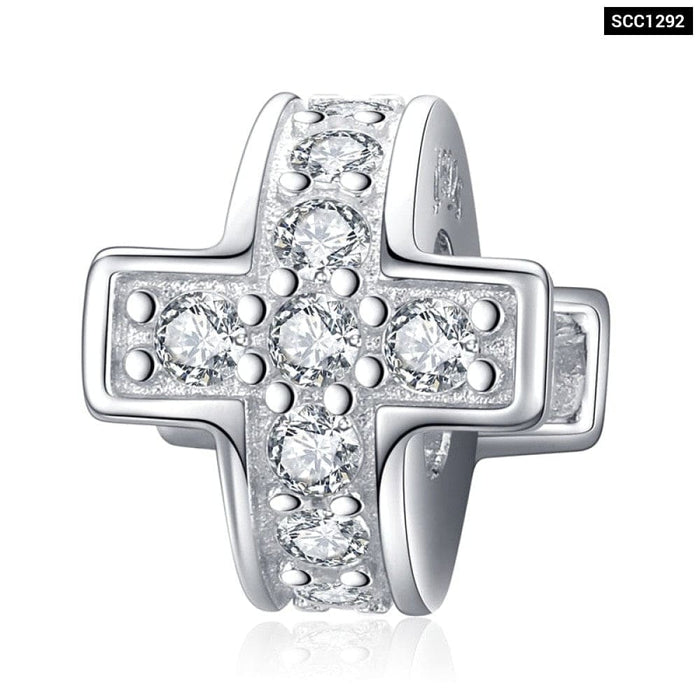 925 Sterling Silver Jesus & Cross Pendant Fit Women Diy