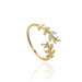 925 Sterling Silver Korean Style Delicate Leaf Open Ring