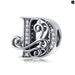 925 Sterling Silver Letter a To z 26 Charms Openwork Cz