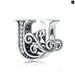 925 Sterling Silver Letter a To z 26 Charms Openwork Cz