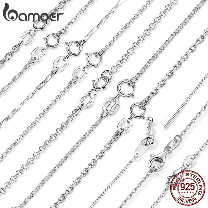 925 Sterling Silver Lobster Clasp Adjustable Necklace Chain