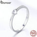 925 Sterling Silver Luminous Finger Ring Simple Heart