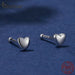 925 Sterling Silver Mini Heart Star And Moon Stud Earrings