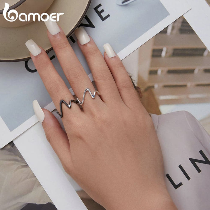 925 Sterling Silver Minimalism Simple Ring For Women