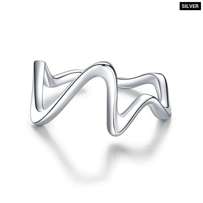 925 Sterling Silver Minimalism Simple Ring For Women