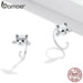 925 Sterling Silver Minimalist Cute Tail Stud Earrings