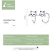 925 Sterling Silver Minimalist Cute Tail Stud Earrings