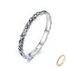 2mm 925 Sterling Silver Pattern Minimalist Band Ring