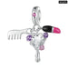 925 Sterling Silver Pink Lady Series Butterfly Hanging Bead