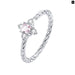 925 Sterling Silver Pink Love Cz Eternity Rings For Fashion