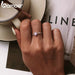 925 Sterling Silver Pink Love Cz Eternity Rings For Fashion