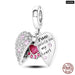 925 Sterling Silver Pink Series Heart Charms Beads Fit