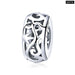 925 Sterling Silver Pink Zircon Love Bead Vine Hollow