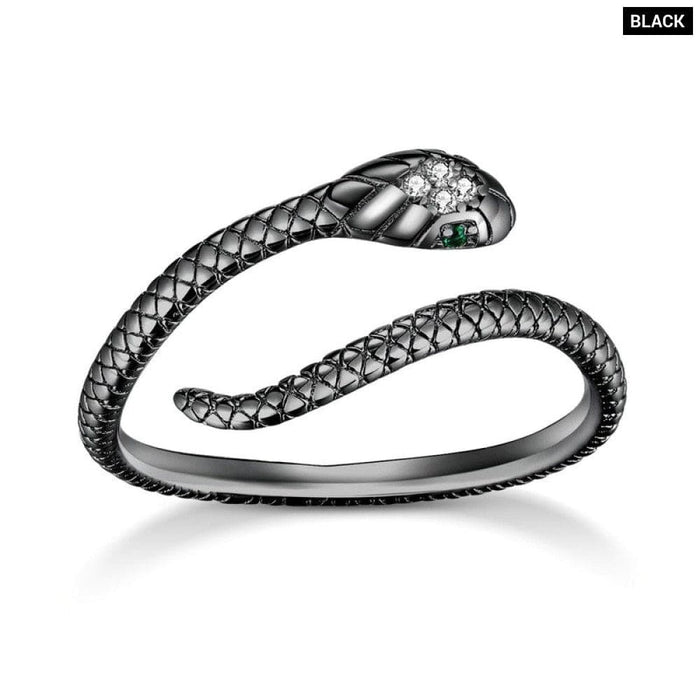 925 Sterling Silver Platinum Plated Adjustable Ring Green