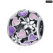 925 Sterling Silver Purple Shining Stone Collection Charms