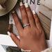 925 Sterling Silver Rainbow Heart Finger Ring For Women