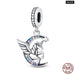 925 Sterling Silver Rainbow Heart Shaped Horse Charms Beads