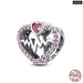 925 Sterling Silver Rainbow Heart Shaped Horse Charms Beads