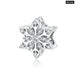 925 Sterling Silver Round Beads Snowflake Charms Pendant